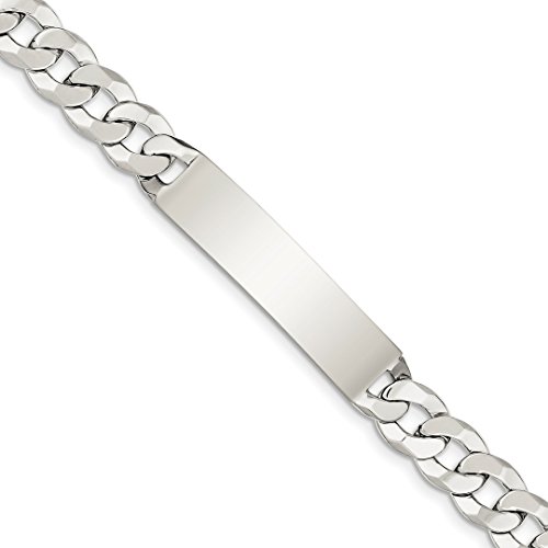 925 Sterling Silver Curb Link Id Bracelet 7.5 Inch Fine Jewellery For Women Gifts For Her