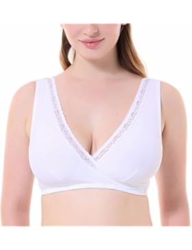 Delimira Damen Still BH - Ohne Bügel, Schlaf, Große Größen Schwangerschaft-BH