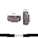Neitsi® 50PCS Clip for Hair Extensions Wigs I SHAPE U SHAPE Metal Hair Snap Clips DIY (Brown#, I shape--2.8cm)