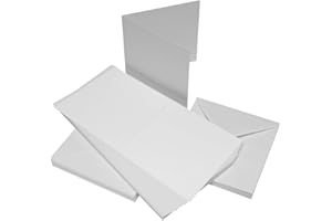Craft UK 289 5 x 7 inch Card and Envelope pack of 50 - White