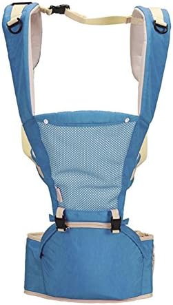 Multifunctional Double Shoulder Strap Front Holding Baby Waist Stool Suitable for 4-36 Months , lake blue , general
