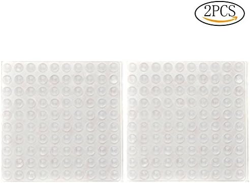 borte 2 Sheets with 200 Pieces Clear Rubber Feet, Adhesive Bumper Pads Self Stick Bumpers Door Buffer Pads Bumper Stops Feet Hemispherical Shape