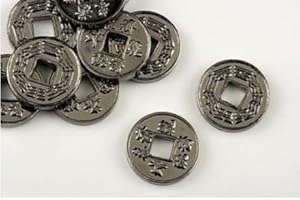 GENERIC Monedas I Ching (I-Ching) Oro Viejo - Juego de 3 Monedas con Instrucciones - Hostenatura