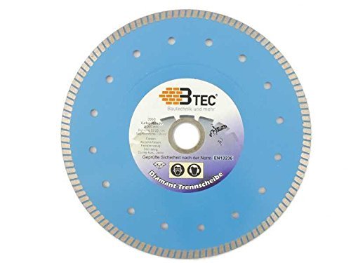 Diamanttrennscheibe TURBO RONDO FLIESE extra dünn Ø 230 mm x 1,8 Bohrung 22,22 mm Natursteinfliesen Feinstein Keramik
