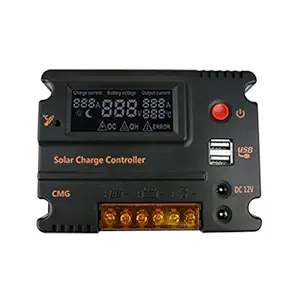 Magideal 20A 12V/24V Solar LCD Panel Battery Regulator Charge Controller Auto Switch