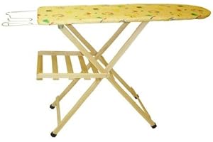 LIBEROSHOPPING.EU - LA TUA CASA IN UN CLICK Asse da stiro modello LADY in legno massello con portacaldaia zincato (Naturale)