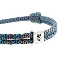 KOMIMAR Kinder Surfer Armband Eule mit persönlicher PRÄGUNG / GRAVUR in vielen Farben - Kinder Armband - Mädchen Armband - Freundschaftsarmband - personalisiert - Kinderschmuck - Gravur Armband - Kinder Armreif - Geburtstagsgeschenk - Geschenkidee - Handgemacht - personalisierbar - Initiale - personalisierbar