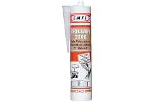 EMFI MGA40021 Cartouche ISOLEMFI 3300 PU Gel D4 Rapide Transparent pour Bois extérieur de 300 ML-50040AE064