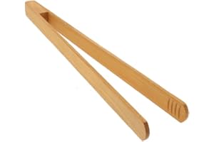 teemando® Grillzange aus edlem Kirsch-Holz, 30 cm, für Bratwurst, Steaks & Gemüse