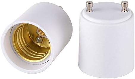 Superdream GU24 to E26 E27 Adapter - Converts your Pin Base Fixture (GU24) to Standard Screw-in Bulb Socket (2-Pack)