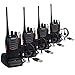 Price comparison product image eSynic 4pcs Walkie Talkies-2 way radio Long Range Walkie Talkie with Original Earpieces- 2 Way Radio Walky Talky 16CH Single Band Supports VOX LED Light Voice Prompt for Biking and Hiking
