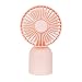 Produktbild ROIY Mini-Lüfter Plug-In Mini-Lüfter Batteriebetriebener Desktop Kleiner Lüfter Tragbarer Mini-Lüfter Wiederaufladbare Stummschaltung Office-Desktop Großer Wind-Handventilator (weiß) (Color : Pink)
