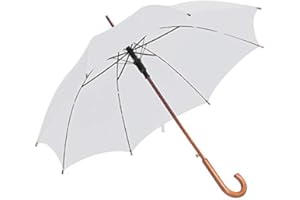 Automatik-Regenschirm ohne Markenname / Weiß