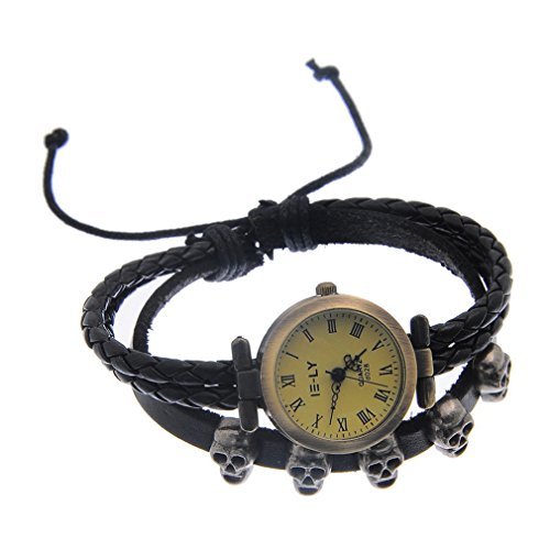 Souarts Damen Geflochten Armbanduhr Lebenarmband Jugendliche Maedchen Armreif Uhr mit Batterie Zifferblatt