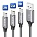 Produktbild USB Typ C Kabel,AVIWIS [3 Stücke 2M] Nylon Type C Ladekabel und Datenkabel USB C Schnellladekabel für Samsung Galaxy S9/S8/Note 9,Huawei P20/Mate 20/P10,Honor 10,OnePlus 6T,LG G7,Xiaomi,Moto,Sony
