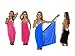 Produktbild PREMIUM (2-in-1) Trendiges luftiges Strandkleid - Wickeltuch Kleid Wickelkleid Tunika Pareo Sarong Tuch Duschtuch Badetuch - BLAU