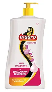 Meera Anti Dandruff Shampoo, With Goodness Of Small Onion and Fenugreek, Fights dandruff, For Men And Women,Paraben Free, 1L