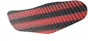 AUTOVEA Bike Stretchable Net Seat Cover for Yamaha Ray Z (Black and Red)