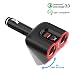 Produktbild Opluz 12VKFZ Doppelsteckdose 12v Zigarettenanzünder Power Splitter, Doppelsteckdose USB Auto Ladegerät Adapter mit QC 3.0 Schnelles Laden &Typ-C-Anschluss Eingebaut in 10A Sicherung, Auto Splitter Lade für Google Pixel / XL, Samsung Note8 / S8 & More
