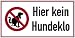 Produktbild Schild Alu Hier kein Hundeklo 150 x 300 mm (Hundekot, Hundetoilette, Hundehaufen) wetterfest