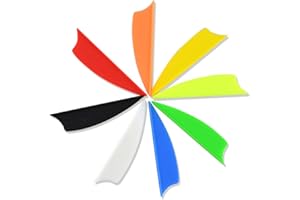 SHARROW 100pcs Plastic Arrow Vane 1.75" 2" 2.5" 3" Fletching Arrow Feathers TPU Fletches for DIY Arrow Archery
