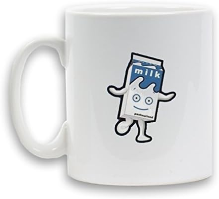 Milk Carton Printed Ceramic Mug 11oz Heavy Novelty Gift White Coffee Tea Beverage Container