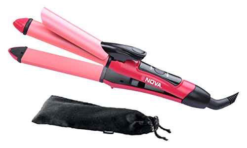 Nova NHS 800 2 in 1 Hair Straightner & Curler (Pink) RS.418 (70.00% Off) - Amazon