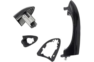 VHEUHZ Glänzend schwarz Außentürgriff passt Vorne rechts = Hinten rechts kompatibel mit BMW X5 E53 2000-2006 51218243618 51218257738 Linksfahren