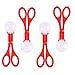 Price comparison product image TOYMYTOY 4pcs Handy Scoopers Bug Catcher Set Bug Tongs Insects Catch Clamp Scissors Outdoor Toys for Kids (Red)