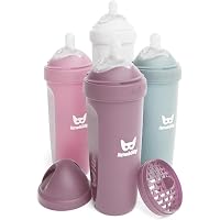 Lot De 2 Tétines Anti-Coliques Herobility - Silicone Double Débit Taille M | Transition Allaitement-Biberon Naturelle