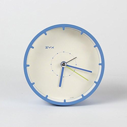 Small alarm clock mini clocks black and white purple powder blue and green bute simple bedside creative watches and clocks personality student alarm clock female Korean version lovely ( Color : Blue )