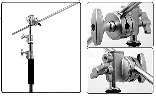 Pro Super Heavy Duty 2x C STANDS 300cm SOLID C-Stand W127CM Boom Arm arm grip head