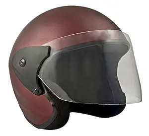 Benz Speed Plus (ISI Certified) Open Face Helmet (Large, Maroon Matte)