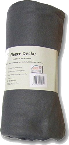 Heimtex Fleecedecke Fleece Decke 150x200cm in 180gsm Schwarz - 2