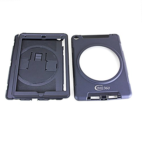 Apple iPad Air 2 Hülle,schmutz- und stoßfest, 360 drehbare Handschlaufe mit integriertem Standfuß (Apple iPad Air 2, Handheld-Schwarz) - 5