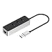 GadgetsAccessories [New & Upgraded Version] 3 Ports USB 3.0 hub + 1 RJ45 10/100 Mbps LAN Gigabit Ethernet LAN Network Aluminum Adapter for Laptops Desktop PC, iMac, Macbook Pro, Macbook Air, Mac OS, Tablet (Metallic/Black fnish) RS.1899.00