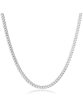 Damen-Halskette 925/000 Sterlingsilber Panzerkette 1 mm breit - Länge wählbar40 45 50 55 60 76 cm