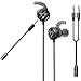 Produktbild In-Ear-Gaming-Headset mit abnehmbaren Mikrofon, Gaming Kopfhörer für PUBG Mobile/Fortnite/Battle-Royale-Shooter, Schwarz