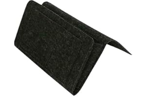 ECOSWAY Lato del Letto Feltro Borsa Portaoggetti con Tasche Divano Letto Scrivania Organizer Porta Oggetti da Appendere per Telefono Riviste Compresse Telecomandi - Grigio Scuro