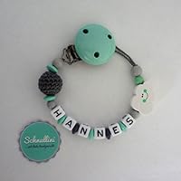 Schnullerkette mit Namen Gravur 