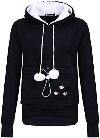 Cheshirel Women's Cute Kangaroo Pocket Hoodie Long Sleeve Pullover Sweatshirt