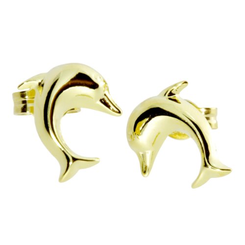 InCollections Damen-Ohrstecker 333/000 Gold, Delfin 0010160066401