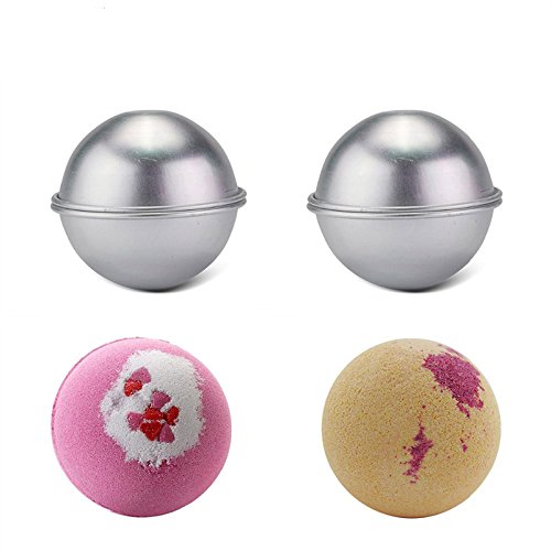 Inovey Bath Bomb Mold 3D Ball Sphere Metal Aluminum Alloy Bathing Tool Shape DIY Accessories Creative Mold - 4.5x2cm