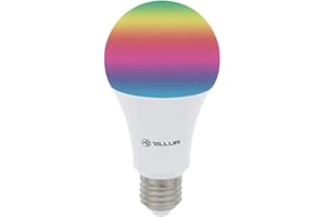 TELLUR, Biały/Warm RGB LED Bulb WiFi, aplikacja na smartfon, kompatybilna z Amazon Alexa i Google Assistant, 10 W, odpowiednik 100 W, 1000 lm, ściemniacz, E27