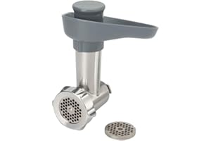 Kenwood Accessorio Tritacarne KAP90.000GY, Tritacarne per Impastatrice Planetaria, Compatibile con Prospero+, Due Dischi in Acciaio per Trito Fine o Grosso, Ideale per Carne e Verdure, Argento