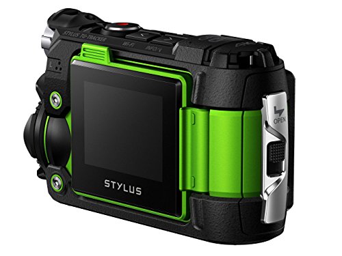 Olympus TG-Tracker Actionkamera (stoßfest, wasserdicht bis 30m, belastbar bis 100kg , frostsicher bis -10 C°, staubgeschützt) mit GPS, Barometer, Temperatursensor, Kompass und Accelerometer – grün - 3