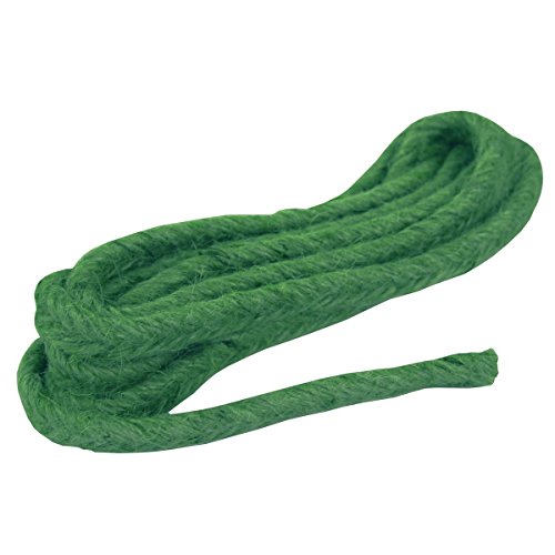 Preisvergleich Produktbild Xclou Juteband Natur - Baumwollgarn geflochten - Gartenschnur in Grün - Bindfaden zum Festbinden - Deko-Kordel - Gartenband für Indoor und Outdoor-Bereich