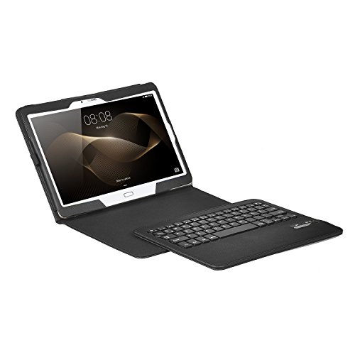 Huawei MediaPad M2 10 QWERTZ Tastatur, ELTD Bluetooth Tastatur (QWERTZ Tastatur) für Huawei MediaPad M2 10- mit Standfunction, Schwarz - 4