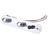 Für Tele Style Gitarre Musiclily 32mm Loaded Control Plate Tele Kontrollplatte für Telecaster Gitarre,Chrom