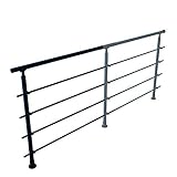 Kit complet garde-corps'Prêt-à-monter' Sogem Rondo RAL 7016 100% Aluminium - Kit Secundo 100 cm